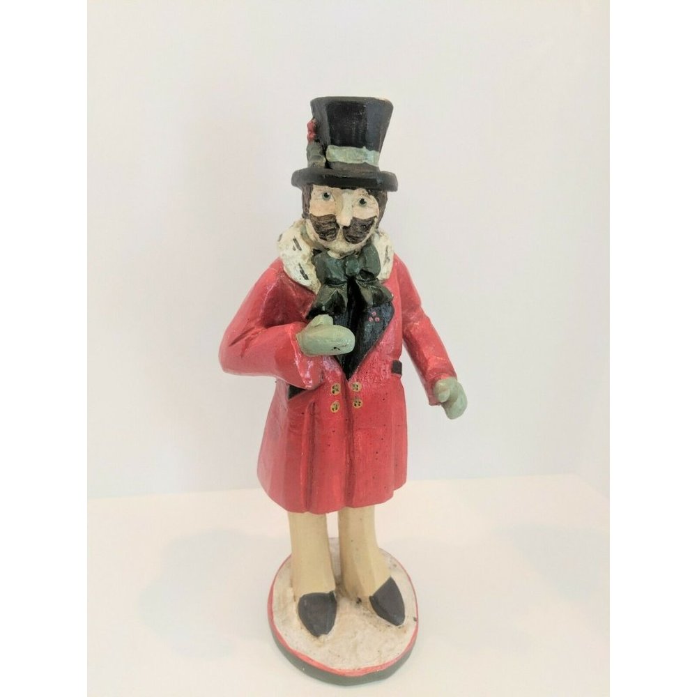 House of Hatten 12"tall Victorian Man On Christmas Day Denise Calla 1991 Caroler - Picture 3 of 7